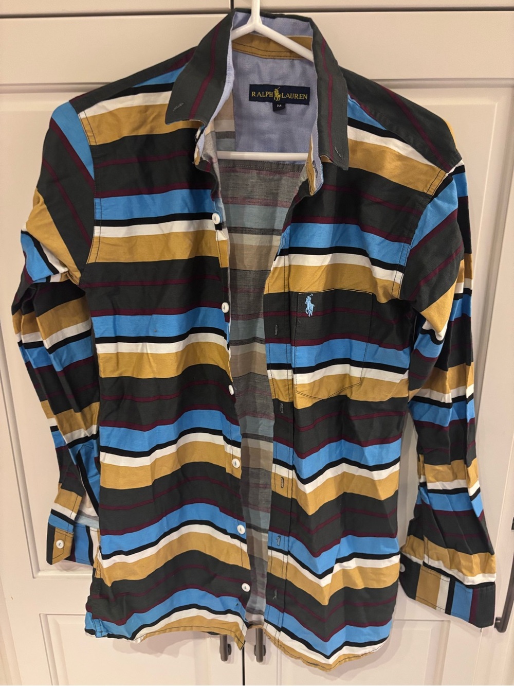 Ralph Lauren Men’s Multicolor Striped Button-Down Shirt medium
